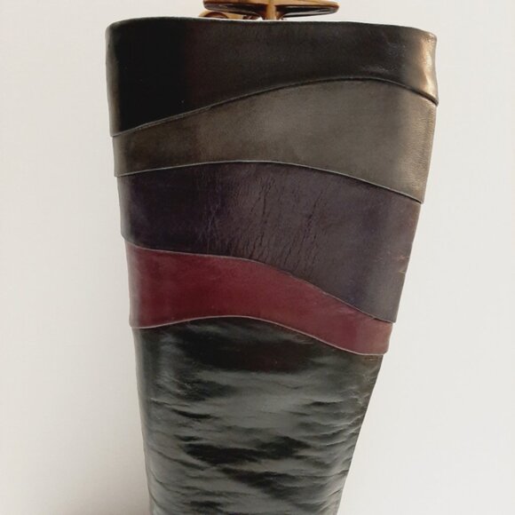 ARNOLD CHURGIN Handmade Colorblock Knee High Tall Boot Genuine Leather Sz US 6.5 - Picture 6 of 15